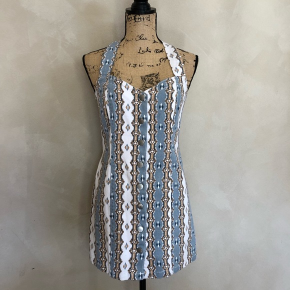 Loverbird western print denim mini dress - Picture 1 of 6